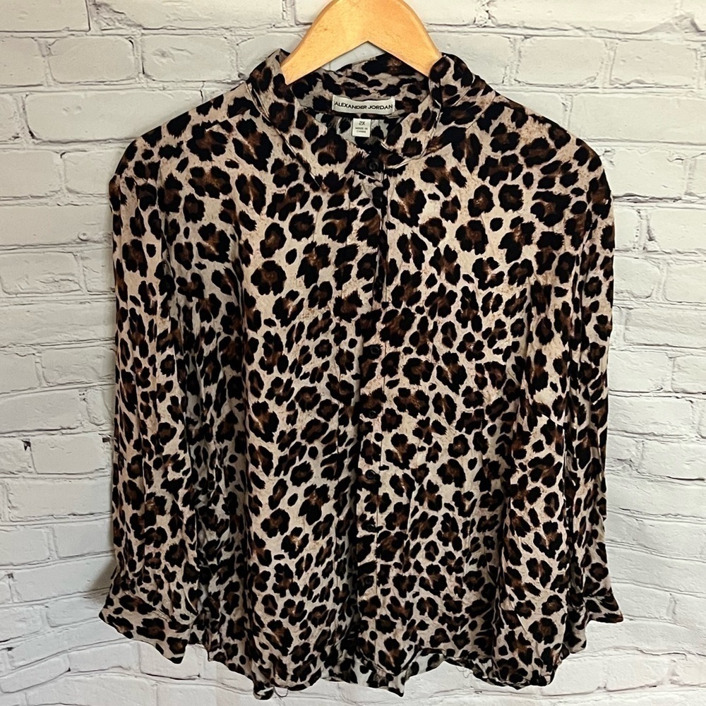 Alexander Jordan | Leopard Print Button-Down Shir… - image 1
